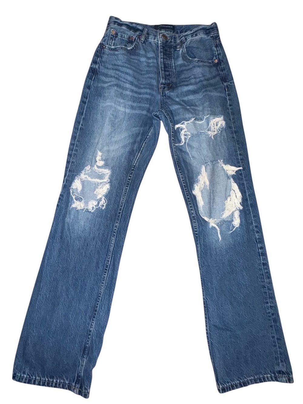 Aeropostale Light Blue 90s Baggy Ripped Jeans - Picture 2 of 8
